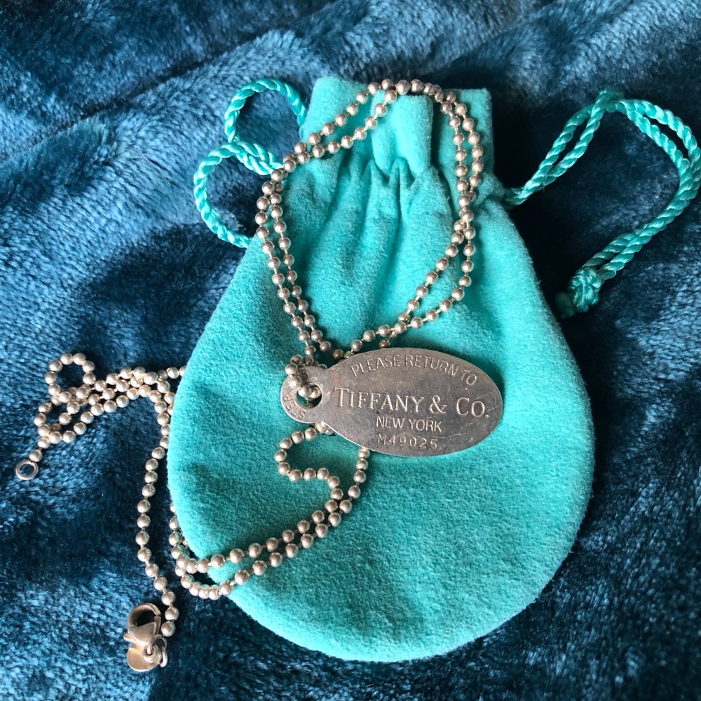 Tiffany & Co. oval dog tag necklace